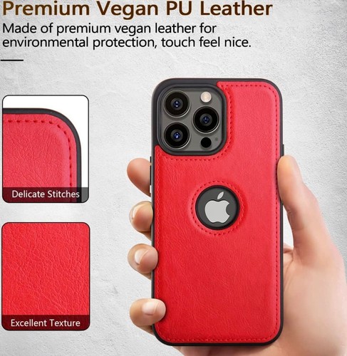 For iPhone 14 Plus 13 12 11 Pro Max Leather Case Cover + Screen & Lens Protector - Picture 33 of 37