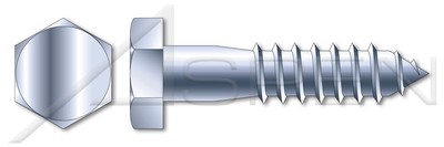 Zinc Plated 1/2 X 2-1/2 Steel Hex Head Lag Screw Bolts 100 pcs Zinc Plated 1/2 X 2-1/2 Steel Hex Head Lag Screw Bolts 100 pcs