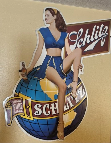 Schlitz Brewing Co. Metal Sign Vintage Beer Advertising