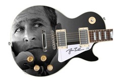President George W. Bush Signed Custom Graphics Guitar ACOA