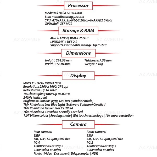 (Wi-Fi+4G) Xiaomi Redmi Pad 2 4G 4GB+128GB GREY Octa Core Android PC Tablet - Image 3 of 4