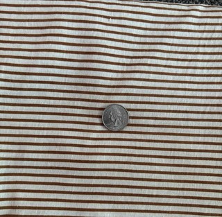 Vintage Feed Flour Sack. 43 1/2” X 37”. Striped Fabric Brown and Cream Ex.
