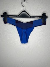 NWT Victoria  s secret Pink Cool And Comfy Thong Cobalt Blue Size M
