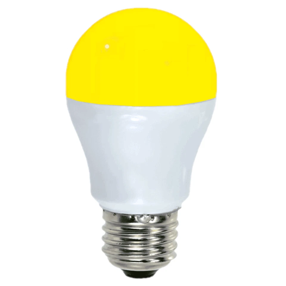 Diodesy A15 LED Yellow Light 5W 350LM E26 120V White Turns Yellow When Lit 6Pk - Image 4 of 4