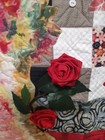 Handmade Colorful Quilted Wall hanging "Roses Are Red" 28.5" By 32" — photo 9