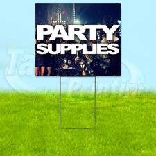 PARTY SUPPLIES 18x24 Yard Sign Holiday Plastic Corrugated WITH STAKE USA YS00000