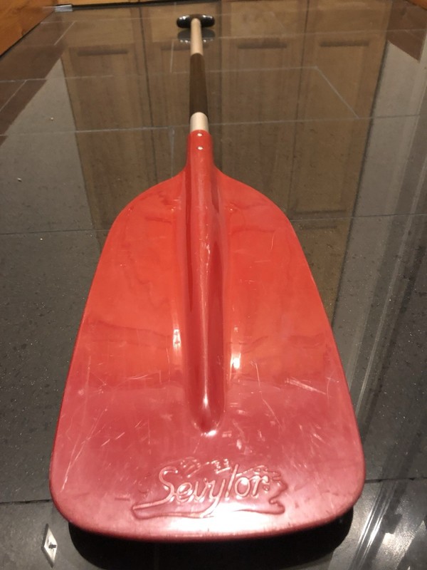 Seymour Red Rafting Paddle Single-Blade Oar with Palm Grip Handle*Excellent