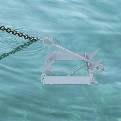 Boat Slide Box Anchor,Foldable Sliding Cube Anchor, Foldable Boat Anchor 13 lbs