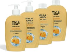 by Amazon Milk & Honey Hand Soap, 4 x 500ml 3.85 per litre