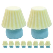 10Pcs Miniature Table Lamp Dolls House Simulated Mini Table Light Tiny Bedside