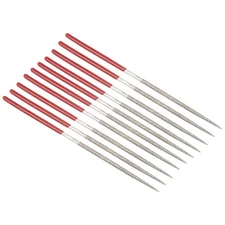 10Pcs 2mm x 100mm Round Diamond Needle File for Metal 150 Grit