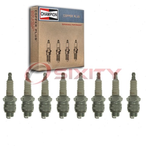 8 pc Champion Copper Plus Spark Plugs for 1938 Hudson Deluxe Series 84 4.2L me - 第 1/5 張圖片