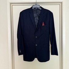 Men  s Navy Blue Slim Fit Suit Size 38R/32W Used Condition