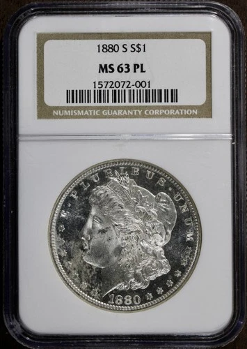 1880-S (MS63 PL) Morgan Silver Dollar $1 NGC - Beautiful Mirrors