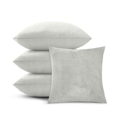 Velvet Cushion Covers or Filled Cushions 18 x 18 Pack of 4 Decorative Sofa Throw