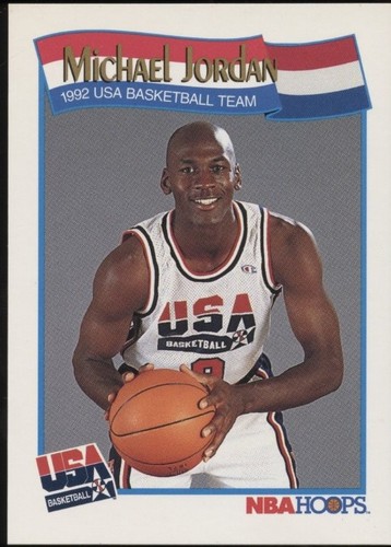 1991-92 NBA Hoops Michael Jordan USA Basketball #579 Dream Team HOF Card