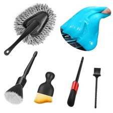 Car Interior Duster Detail Brush Cleaning Gel Kit, Soft Dash Vent Dusting