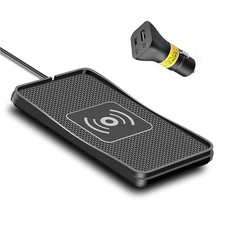 15W Fast Wireless Car Charger Pad, Qi-Compatible Charging Mat for iPhone Galax