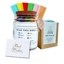Bible Verses Jar, Read Me When Bible Jar For Emotions And Feelings + Gift Cards