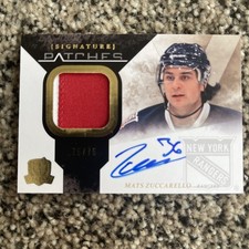 2010 The Cup Signature Patches Rookie  MATS ZUCCARELLO 75/75 GAME WORN