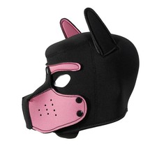 Womalen Adults Neoprene Puppy Hood Mask Pup Play Gear, Removable Cosplay Dog ...