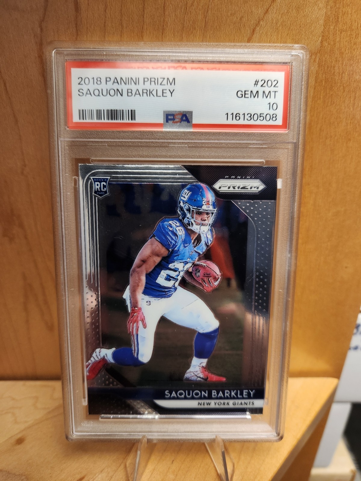 2018 Panini Prizm Saquon Barkley RC #202 PSA 10