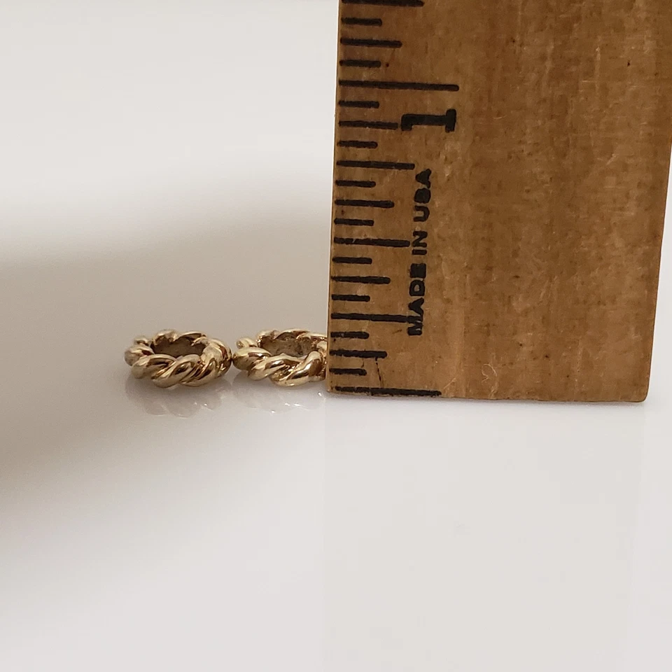 Set of 2 Pandora 14k Yellow Gold Twist Rope Spacer Beads 750353 - Image 2 of 4
