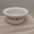 Vintage Pyrex Butterfly Gold Round Butter Dish Bowl No Lid #75 Milk Glass