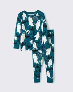LITTLE SLEEPIES Talla 3T Frightful Friends Juego de Pijama de Dos Piezas ¡BRILLA EN LA OSCURIDAD!