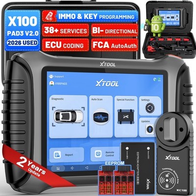 2026 XTOOL X100PAD3 V2.0 Car Key Programming Diagnostic Scanner IMMO Programmer