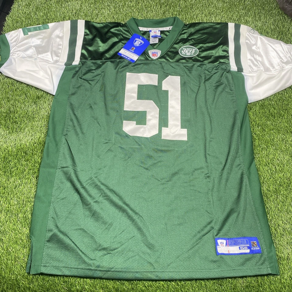 Camiseta deportiva Jonathan Vilma New York Jets Reebok para hombre 56 cosida NFL fútbol nueva apagada Foto 3 de 4