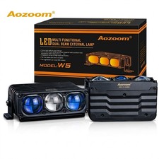 Aozoom W5 Tri-lens Led Driving Fog Lights Dual Beam Laser Auxiliary Lamp 12v Aozoom W5 Tri-lens Led Driving Fog Lights Dual Beam Laser Auxiliary Lamp 12v