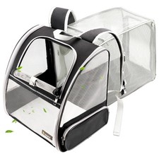 Pet Carrier Backpack Bubble Window Expandable Black Cats Dogs Texsens Innovative