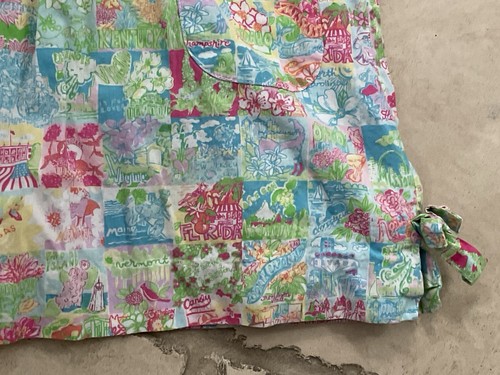 Lilly Pulitzer State Of Mind Shift Dress With Crocheted Pockets;Girls Size 6 - Picture 5 of 14
