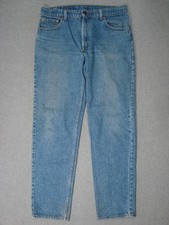TH09430 USA VINTAGE 1990s  LEVI'S  506 TAPERED LEG JEANS 36x33 msr 35"x34" 