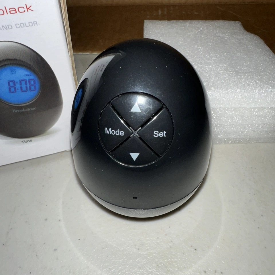 Brookstone BOB Black Oval Egg 5-in-1 Wobble Clock - Image 3 of 4