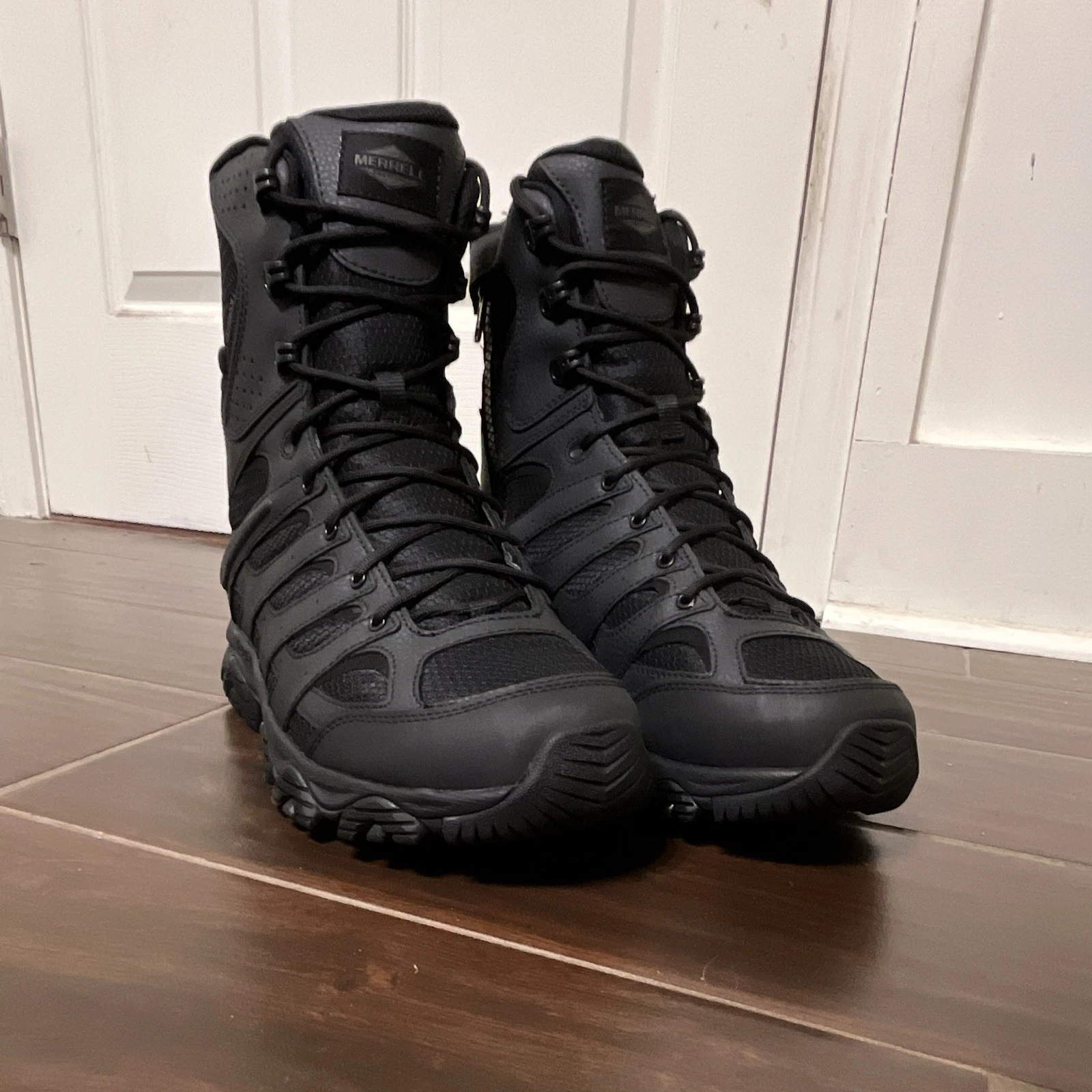 Merrell Moab 3 8" Tactical Zip Waterproof Boots Black Men’s US 10 Wide