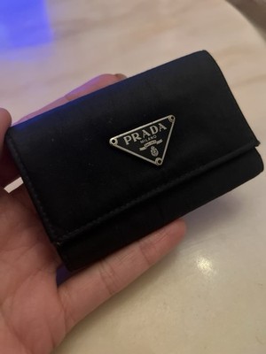 PRADA Schlüsseletui Keyholder Nylon Tasche Schwarz