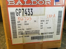 Baldor GP7433 1/4 HP 180VDC Motor, Frame JK Class F  KB 