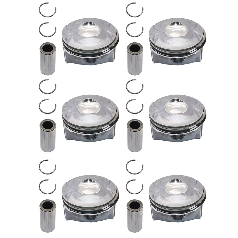 6PCS/Set New Supercharged Piston With Rings For Jaguar Land Rover 3.0L V6 - Image 3 of 4