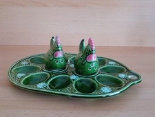 7cm Salz Pfeffer Streuer Eierplatte 17x22cm Osterdeko Porzellan Keramik Geschirr