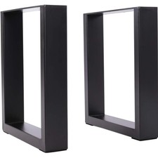 Stabile Metall Tischbeine 2er Set Schwarz 30x7x40cm - Rostfrei und Langlebig