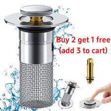 Bathroom Sink Stopper Hair Catcher Bathroom Pop Up Sink Strainer Drain Filter US