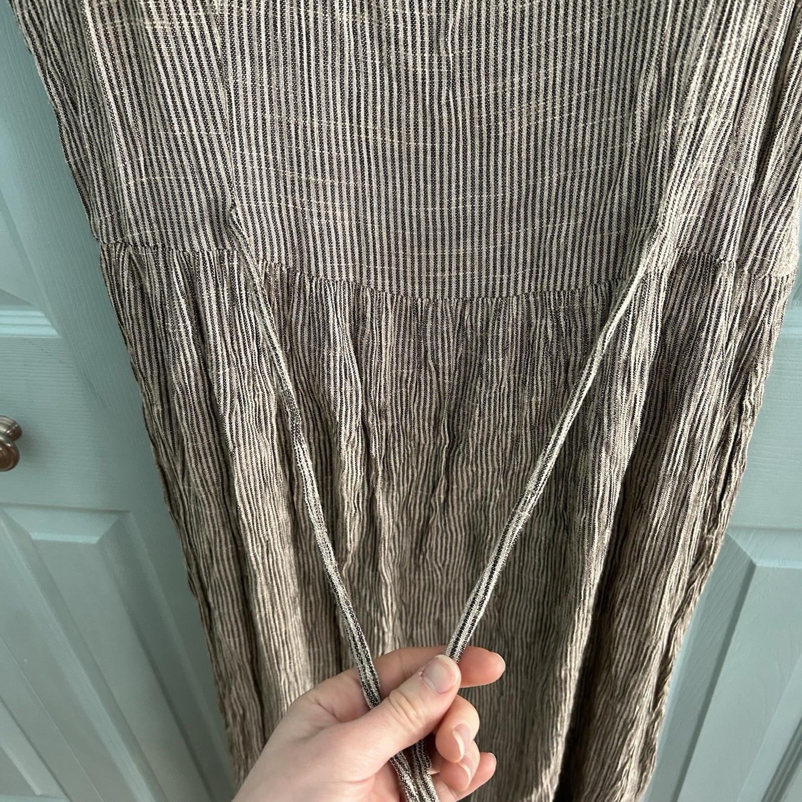 Kindred Spirit Boho Patchwork Button Front Sleeve… - image 9