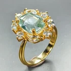 Vintage ring Natural Aquamarine Ring 925 Sterling Silver Size 6.75 /R468836