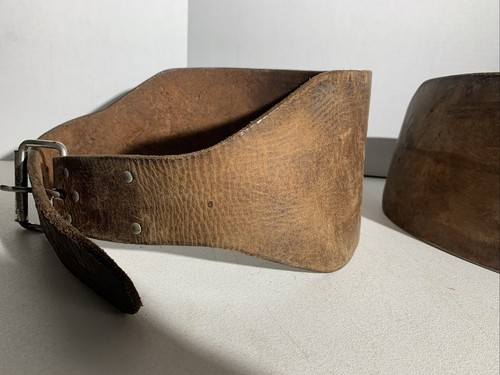 Paar Vintage BFS Leder Gewichthebergürtel Größe Large 34-45,5 - Bild 14 von 17