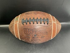 VINTAGE Wilson 1003 GST WTF1003 NFHS/NCAA Leather Football Made in USA HOLDS AIR