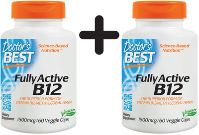2 x Doctors Best Best Fully Active B12, 1500mcg - 60 vcaps (211,11 EUR/kg)