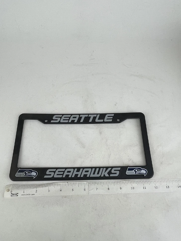 2 marcos de matrícula de plástico negro para auto camión SUV Seattle Seahawks Foto 2 de 4