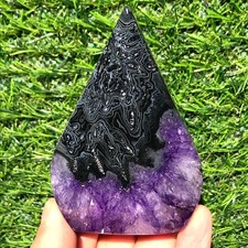 190G Rare Purple agate Crystal Mineral Specimen energy Freeform Healing Reiki